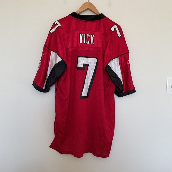 Atlanta Falcons Michael Vick 7 Red NFL Reebok On Field Football Jersey Mens XL - Picture 4 of 14